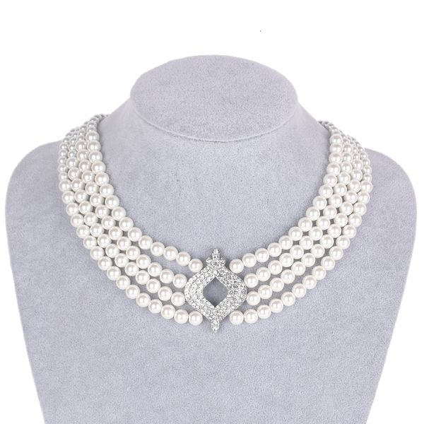 pendant necklaces howaway luxury fashion crystal micro pave setting 4 layer pearl chains necklaces for women wedding party accessories jewel, Silver
pendant necklaces howaway luxury fashion crystal micro pave setting 4 layer pearl chains necklaces for women wedding party accessories jewel, Silver