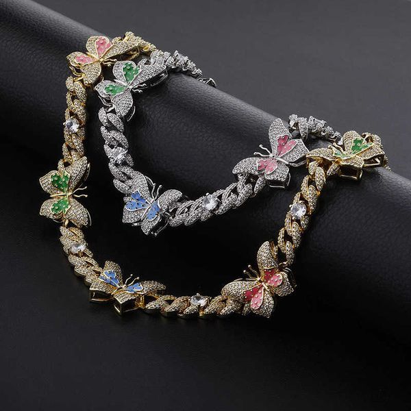 fashion light luxury 10mm color oil dripping butterfly cuba necklace ins hip hop clavicle chain, Silver
fashion light luxury 10mm color oil dripping butterfly cuba necklace ins hip hop clavicle chain, Silver