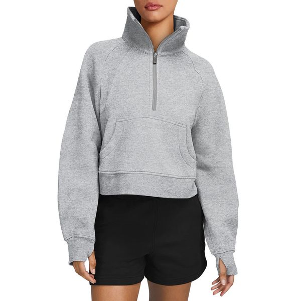 womens hoodies sweatshirts women casual stand collar half zip fall winter streetwear solid color long sleeve pocket pullover 230301, Black
womens hoodies sweatshirts women casual stand collar half zip fall winter streetwear solid color long sleeve pocket pullover 230301, Black