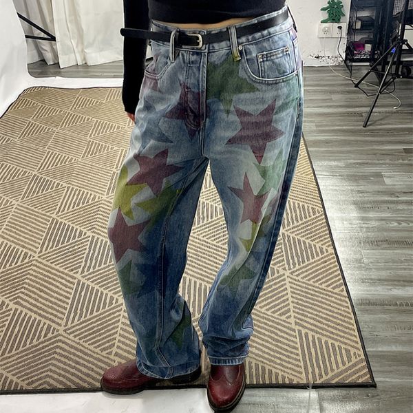 women's jeans fullprint star graffiti jeans europe and the united states retro hiphop trendy br men women loose wideleg pants 230301, Blue
women's jeans fullprint star graffiti jeans europe and the united states retro hiphop trendy br men women loose wideleg pants 230301, Blue