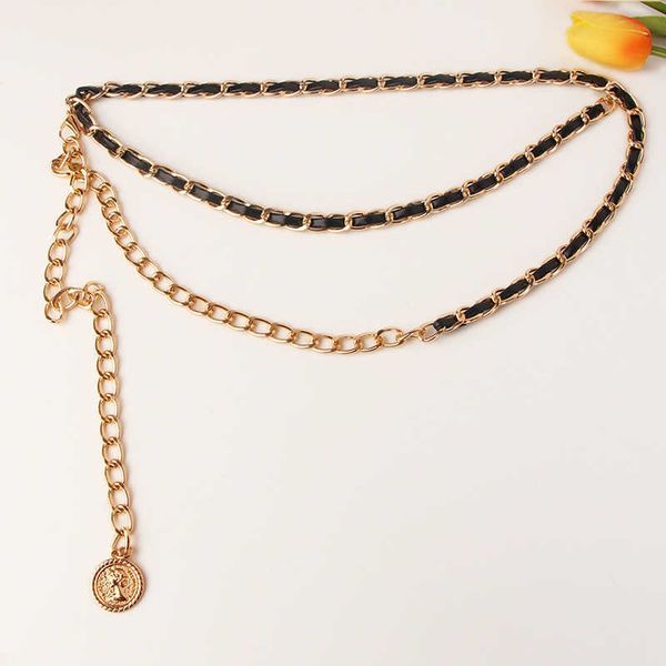 women's korean fashion metal hook double-layer leather waist chain women's fine hanging portrait decorative personalized belt
women's korean fashion metal hook double-layer leather waist chain women's fine hanging portrait decorative personalized belt