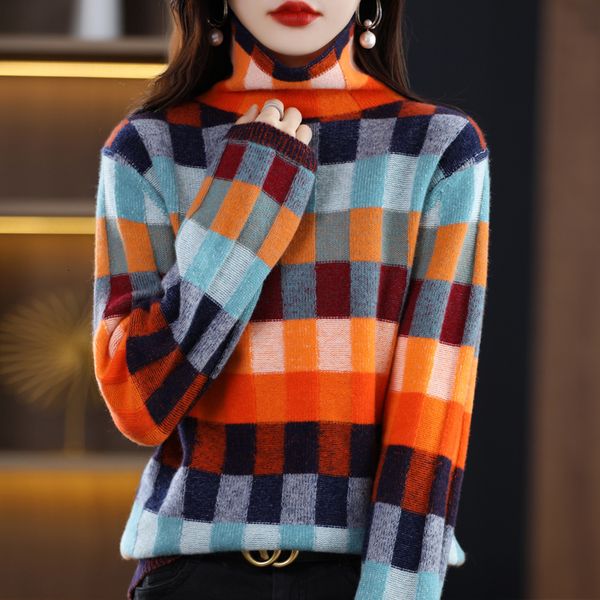 women's sweaters beliarst100% merino wool women's clothing sweater fashion checkerboard plaid knit turtleneck pullover autumn wint, White;black
women's sweaters beliarst100% merino wool women's clothing sweater fashion checkerboard plaid knit turtleneck pullover autumn wint, White;black