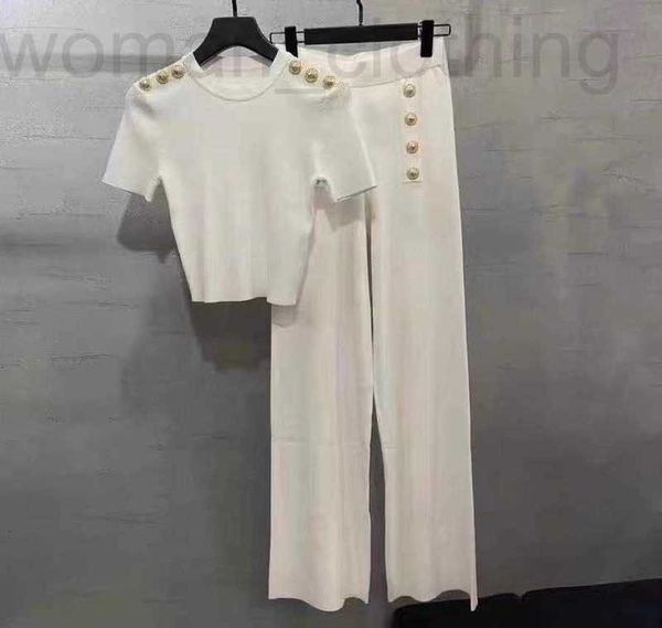women's two piece pants designer 22 spring and autumn celebrities professional foreignness goddess fashion short sleeve knitted two-pie, White
women's two piece pants designer 22 spring and autumn celebrities professional foreignness goddess fashion short sleeve knitted two-pie, White