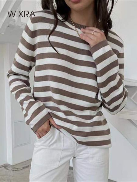women's sweaters wixra women o neck stripped sweater knitted casual pullover stylish jumper autumn winter high street knitwear 230301, White;black
women's sweaters wixra women o neck stripped sweater knitted casual pullover stylish jumper autumn winter high street knitwear 230301, White;black