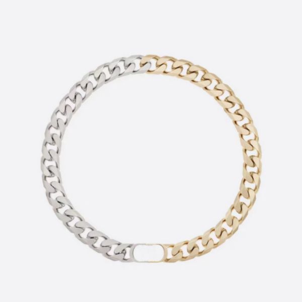 silver gold cuban chain letter logo men's necklace french design luxury jewelry fashion personality street hip-hop gold and silver spli
silver gold cuban chain letter logo men's necklace french design luxury jewelry fashion personality street hip-hop gold and silver spli