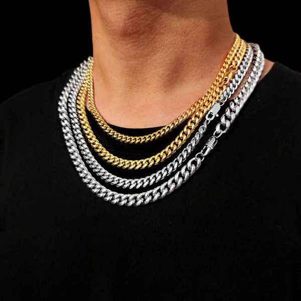 hiphop necklaces pendants 5mm chains european and american stainless steel round grinding encryption cuban chain genuine gold plated titaniu, Silver
hiphop necklaces pendants 5mm chains european and american stainless steel round grinding encryption cuban chain genuine gold plated titaniu, Silver