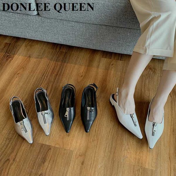 2023 new fashion front zipper flat shoes women slingback sandals daily flats loafers pointed toe mule sliver zapatillas de mujer 0220, Black
2023 new fashion front zipper flat shoes women slingback sandals daily flats loafers pointed toe mule sliver zapatillas de mujer 0220, Black