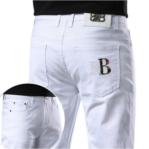 men's jeans spring summer thin denim slim fit european american high-end brand small straight pants xw6003-2, Blue
men's jeans spring summer thin denim slim fit european american high-end brand small straight pants xw6003-2, Blue