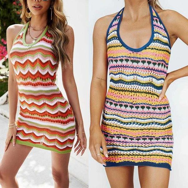 summer stitching bikini beach dress backless ins blouse, White;black 
summer stitching bikini beach dress backless ins blouse, White;black