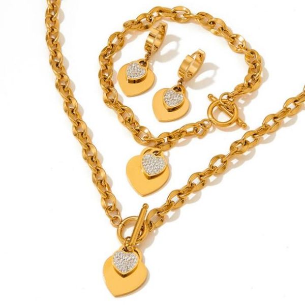 europe america bracelet earrings necklace jewelry sets lady women titanium steel engraved initials full diamond heart lock charm necklace ea, Black
europe america bracelet earrings necklace jewelry sets lady women titanium steel engraved initials full diamond heart lock charm necklace ea, Black