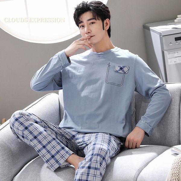 men's sleepwear spring autumn l-4xl knitted cotton simple men's pyjamas suits pajamas set casual male sleepwear pyjamas night pija, Black;brown
men's sleepwear spring autumn l-4xl knitted cotton simple men's pyjamas suits pajamas set casual male sleepwear pyjamas night pija, Black;brown