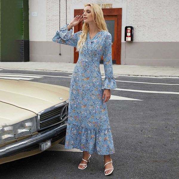 women's casual dresses mxz-123 women's v-neck ruffle sleeve side sweet print long dresses, Black;gray
women's casual dresses mxz-123 women's v-neck ruffle sleeve side sweet print long dresses, Black;gray