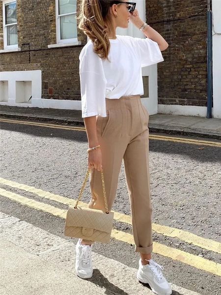 women's pants capris woman casual solid high waisted pants spring elegant female basic pocket pant office ladies 14 color pant 230301, Black;white
women's pants capris woman casual solid high waisted pants spring elegant female basic pocket pant office ladies 14 color pant 230301, Black;white