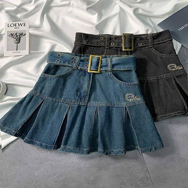 skirts spring autumn girls pleated skirt baby denim skirt kids skort children fashion bottoms letter embroidery waist belt 3-14y t230301, Blue
skirts spring autumn girls pleated skirt baby denim skirt kids skort children fashion bottoms letter embroidery waist belt 3-14y t230301, Blue