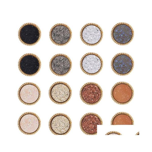 stud druzy drusy earrings mini resin round fashion designer jewelry gold studs drop delivery dh4we, Golden;silver
stud druzy drusy earrings mini resin round fashion designer jewelry gold studs drop delivery dh4we, Golden;silver