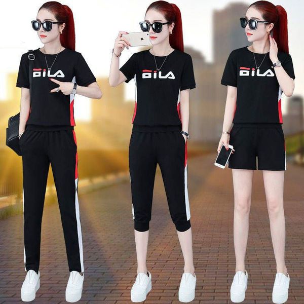 women's two piece pants fashion suit summer short sleeve korean clothing casual sportswear t-shirts calf-length set 230301, White
women's two piece pants fashion suit summer short sleeve korean clothing casual sportswear t-shirts calf-length set 230301, White