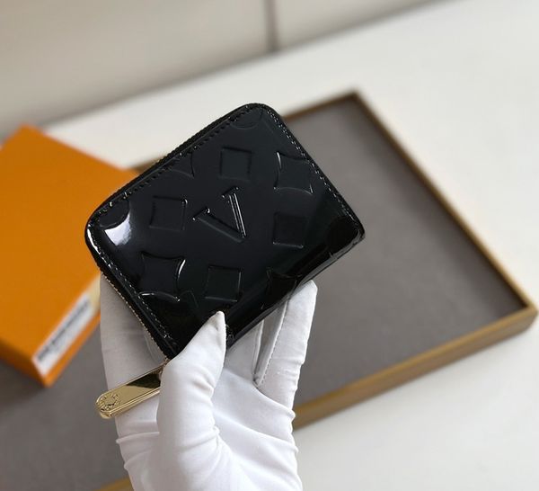 2023 luxury brand fashion designer wallets luxury zippy purse women patent leather clutch highs quality embossed flowers letters coin purses, Black
2023 luxury brand fashion designer wallets luxury zippy purse women patent leather clutch highs quality embossed flowers letters coin purses, Black