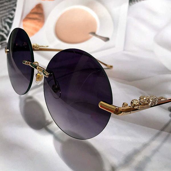 sunglasses 2022 new luxury brand leopard leg sunglasses for women vintage alloy rimless round sun glasses men retro black brown eyewearj2303, White;black
sunglasses 2022 new luxury brand leopard leg sunglasses for women vintage alloy rimless round sun glasses men retro black brown eyewearj2303, White;black