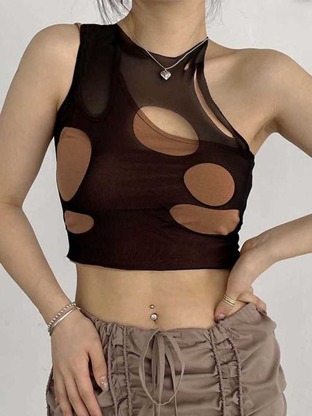 women's t-shirt y2k vintage design sense irregular burning flower mesh vest gothic emo tee hiphop nightclub streetwear ripped hole crop, White
women's t-shirt y2k vintage design sense irregular burning flower mesh vest gothic emo tee hiphop nightclub streetwear ripped hole crop, White