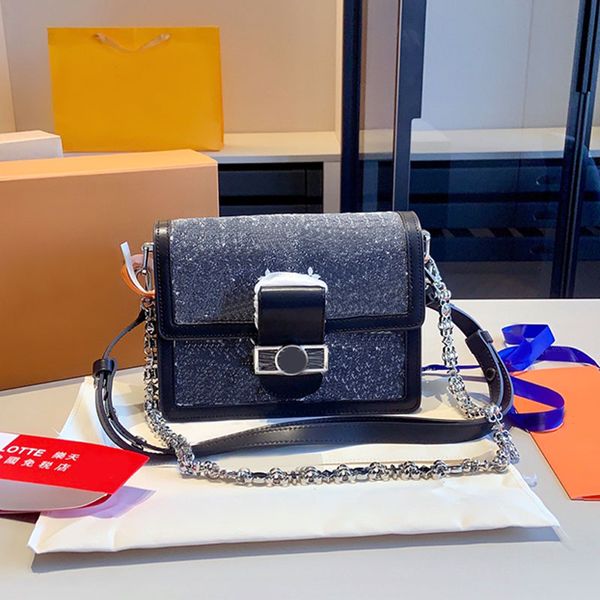 denim chain bag flap designer luxury shoulder bags women handbags crossbody underarm bags purse genuine leather fashion lettering 2 straps s
denim chain bag flap designer luxury shoulder bags women handbags crossbody underarm bags purse genuine leather fashion lettering 2 straps s