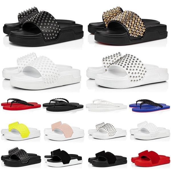 luxury men slippers fashion slides triple black white spikes mens flat flip flops beach l platform sandals with box
luxury men slippers fashion slides triple black white spikes mens flat flip flops beach l platform sandals with box
