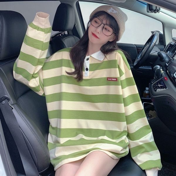 womens hoodies sweatshirts autumn winter oversized korean style green striped polo collar longsleeve retro woman clothes 230301, Black
womens hoodies sweatshirts autumn winter oversized korean style green striped polo collar longsleeve retro woman clothes 230301, Black