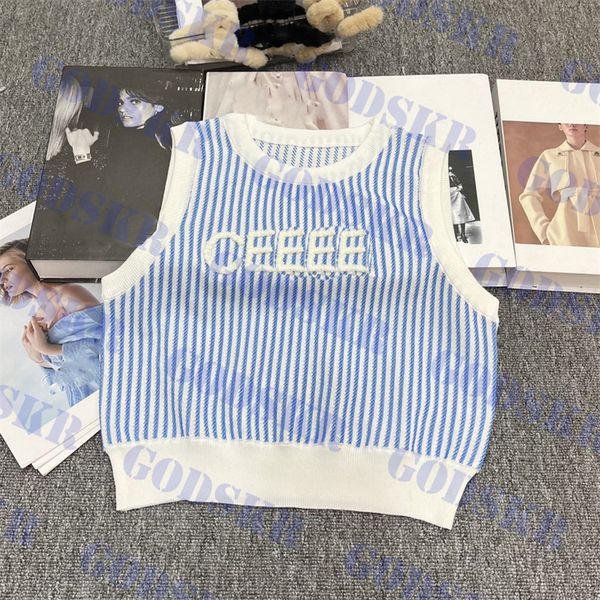 blue striped tanks letter jacquard tees for women summer womens cropped knit camis, White
blue striped tanks letter jacquard tees for women summer womens cropped knit camis, White