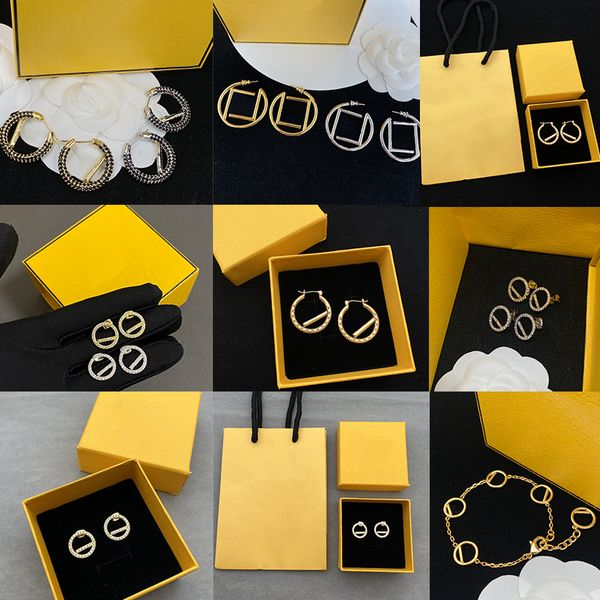 diamond earrings necklace jewelry set double letter gold ring designer studs wedding party gifts wholesale, Silver
diamond earrings necklace jewelry set double letter gold ring designer studs wedding party gifts wholesale, Silver