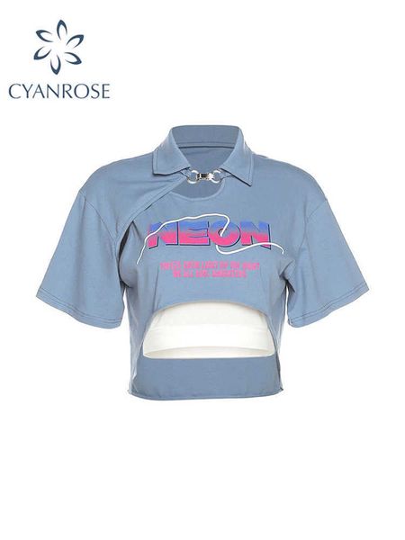 women's t-shirt letter printed t shirt women 2022 summer casual vintage fashion y2k poloneck crop female streetwear short sleeve slim t, White
women's t-shirt letter printed t shirt women 2022 summer casual vintage fashion y2k poloneck crop female streetwear short sleeve slim t, White