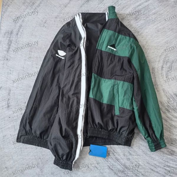 xinxinbuy men designer jacket coat 23ss paris stripe letters two sides sleeve short sleeve women black green oversize xs-l, Black;brown
xinxinbuy men designer jacket coat 23ss paris stripe letters two sides sleeve short sleeve women black green oversize xs-l, Black;brown