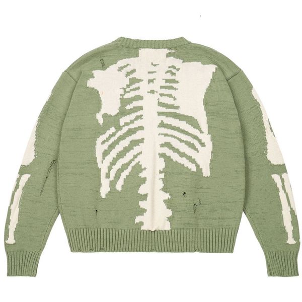 men's sweaters men sweater green loose skeleton bone printing woman high street damage hole vintage 1 1 knitted sweater 230301, White;black
men's sweaters men sweater green loose skeleton bone printing woman high street damage hole vintage 1 1 knitted sweater 230301, White;black