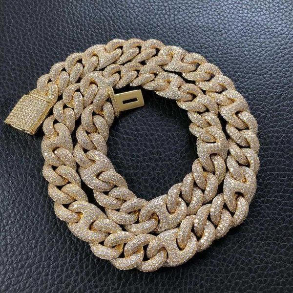 ale iced out heavy cuabn link chain for men, Silver