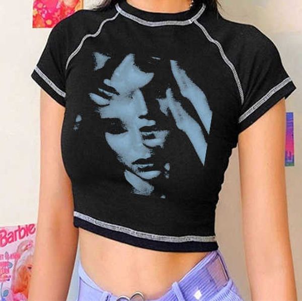 women's t-shirt y2k aesthetic harajuku streetwear women slim fit crop tshirt gothic emo vintage crop face graphic printed sweat tee z03, White
women's t-shirt y2k aesthetic harajuku streetwear women slim fit crop tshirt gothic emo vintage crop face graphic printed sweat tee z03, White