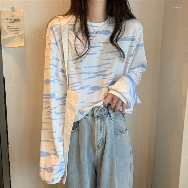 women's t shirts long sleeve women's t-shirts clothes autumn loose korean fashion pulovers casual short tie dye aesthetic gentle, White
women's t shirts long sleeve women's t-shirts clothes autumn loose korean fashion pulovers casual short tie dye aesthetic gentle, White