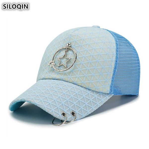 ball caps siloqin adjustable size women's mesh breathable baseball caps ponytail cap new hoop ring decoration hip hop hat snapback capj, Blue;gray
ball caps siloqin adjustable size women's mesh breathable baseball caps ponytail cap new hoop ring decoration hip hop hat snapback capj, Blue;gray