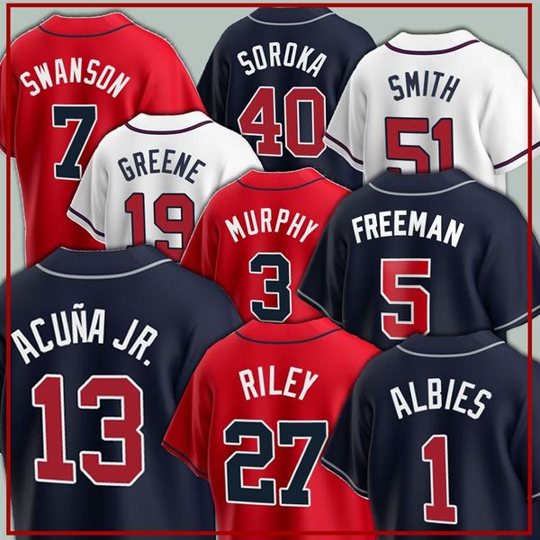 13 ronald acuna jr baseball jerseys 5 freddie man 1 ozzie albies 7 dansby swanson 27 austin riley 54 max fried 22 joc pederso225s
13 ronald acuna jr baseball jerseys 5 freddie man 1 ozzie albies 7 dansby swanson 27 austin riley 54 max fried 22 joc pederso225s
