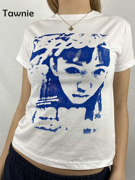 women's t-shirt gitana 2022 vintage print short sleeve tshirt women harajuku crop summer slim oversized tshirt streetwear pullovers z03, White
women's t-shirt gitana 2022 vintage print short sleeve tshirt women harajuku crop summer slim oversized tshirt streetwear pullovers z03, White
