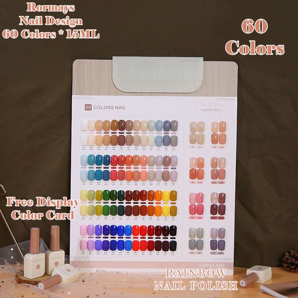 rormays rainbow nail polish 60 color nail gel set new fashion color semi permanent uv led varnish gel for nail art design 15ml wholesale fac
rormays rainbow nail polish 60 color nail gel set new fashion color semi permanent uv led varnish gel for nail art design 15ml wholesale fac