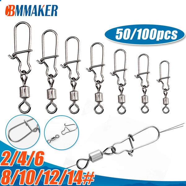 50/100pcs fishing connector stainless steel snap bearing rolling fishing hooks sea fishing lure multifunction metal pin jig tackle
50/100pcs fishing connector stainless steel snap bearing rolling fishing hooks sea fishing lure multifunction metal pin jig tackle