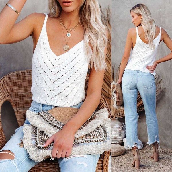 summer style womens solid color tank plus size spaghetti straps knitted vest, White
summer style womens solid color tank plus size spaghetti straps knitted vest, White