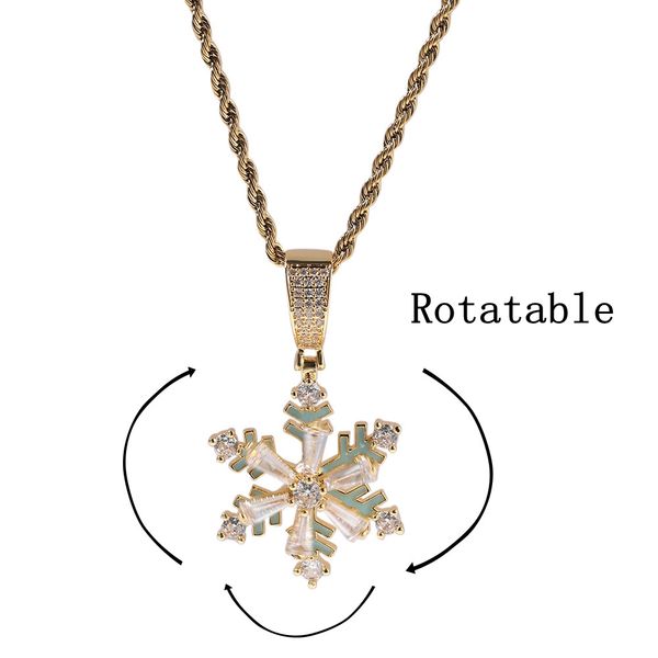 full zircon hip hop snowflake pendant glow rotation necklace gold plated bling mens hip hop rap jewelry, Silver
full zircon hip hop snowflake pendant glow rotation necklace gold plated bling mens hip hop rap jewelry, Silver