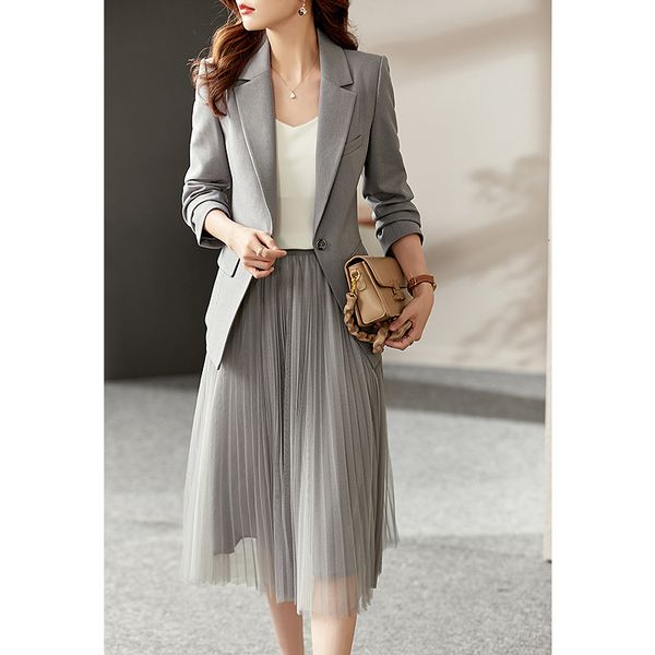 two piece dress vimly skirt suits two piece set slim jacket blazer women korean style office lady grey gauze a-line skirt 2 piece outfits 23, White
two piece dress vimly skirt suits two piece set slim jacket blazer women korean style office lady grey gauze a-line skirt 2 piece outfits 23, White