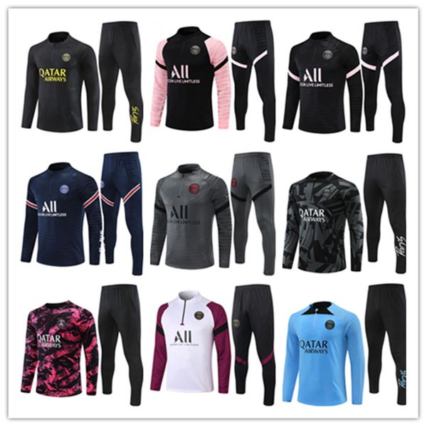 21 22 23 psgs men kids football tracksuit jersey kit 2022 2023 mbappe mens training suit soccer tracksuits jacket jogging survetement foot c, Black
21 22 23 psgs men kids football tracksuit jersey kit 2022 2023 mbappe mens training suit soccer tracksuits jacket jogging survetement foot c, Black