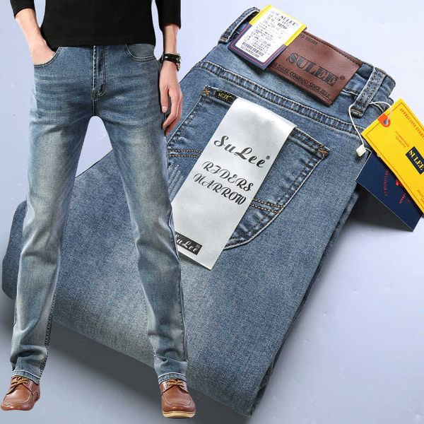 men's jeans 2023 sulee brand slim fit spring summer business casual elastic straight denim pants male trousers colors y2303, Blue
men's jeans 2023 sulee brand slim fit spring summer business casual elastic straight denim pants male trousers colors y2303, Blue
