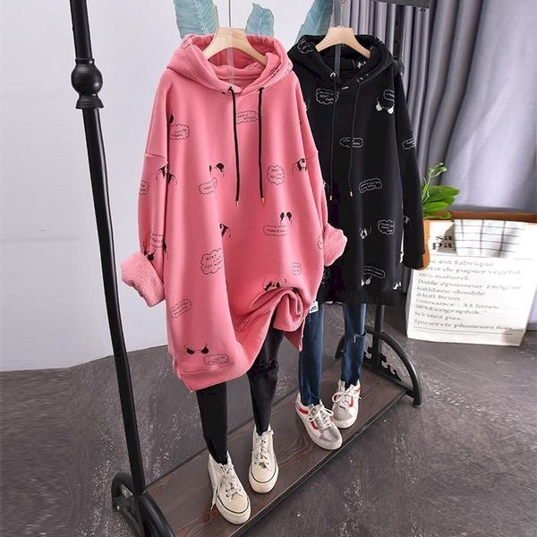 womens hoodies sweatshirts large size plus velvet women loose korean style autumn and winter midlength thick coat hooded 230228, Black
womens hoodies sweatshirts large size plus velvet women loose korean style autumn and winter midlength thick coat hooded 230228, Black