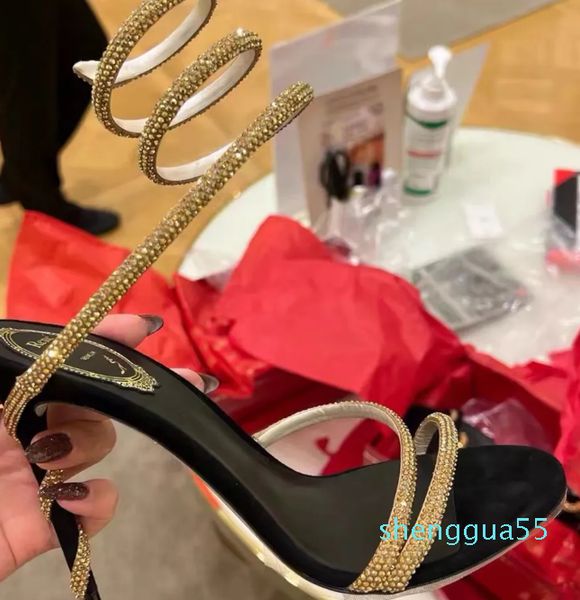 2023 heels sandals rene caovilla cleo 95mm designers ankle wraparound women high heeled sandal flower rhinestone evening shoesh, Black
2023 heels sandals rene caovilla cleo 95mm designers ankle wraparound women high heeled sandal flower rhinestone evening shoesh, Black