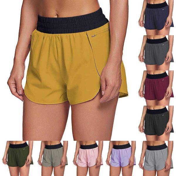 womens sports and fitness shorts elastic waist running anti exposure loose false, White;black
womens sports and fitness shorts elastic waist running anti exposure loose false, White;black