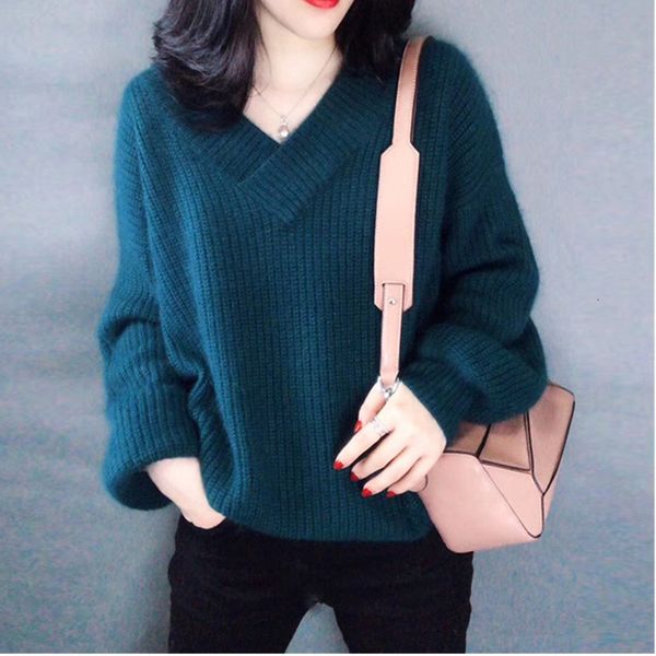 women's sweaters basic knit sweater women v-neck solid pullover autumn korean loose lantern sleeve sweaters pullover female 230301, White;black
women's sweaters basic knit sweater women v-neck solid pullover autumn korean loose lantern sleeve sweaters pullover female 230301, White;black
