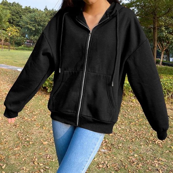 women's hoodies sweatshirts women zip up sweatshirt jacket clothes pockets long sleeve pullovers black white female 230301
women's hoodies sweatshirts women zip up sweatshirt jacket clothes pockets long sleeve pullovers black white female 230301