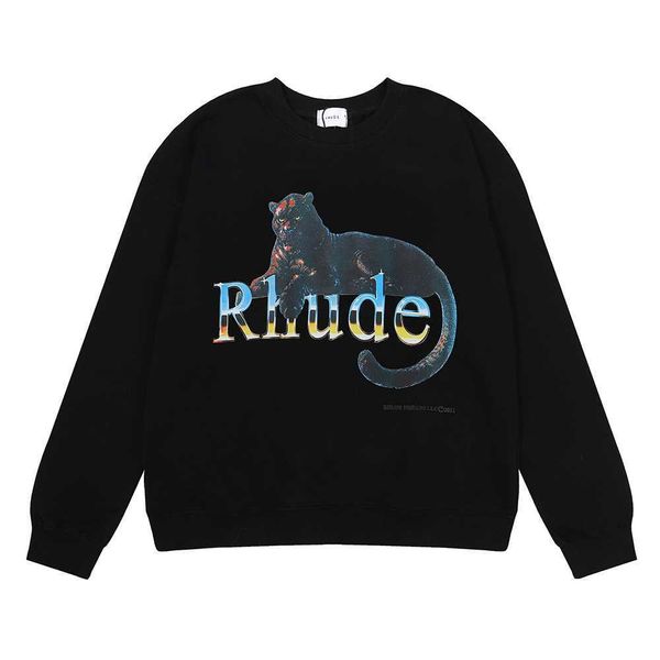 brand american fashion rhude hoodies panther printed round neck cotton sweater autumn men's and women's large sweater ya68, Black
brand american fashion rhude hoodies panther printed round neck cotton sweater autumn men's and women's large sweater ya68, Black